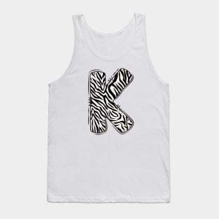 Zebra Letter K Tank Top